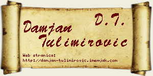 Damjan Tulimirović vizit kartica